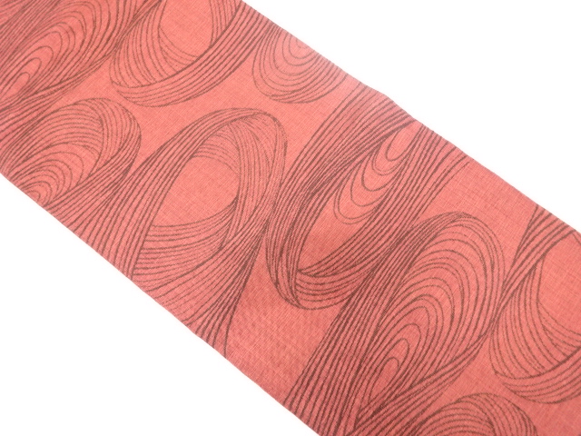 未使用品　抽象模様織り出し袋帯(未仕立て)